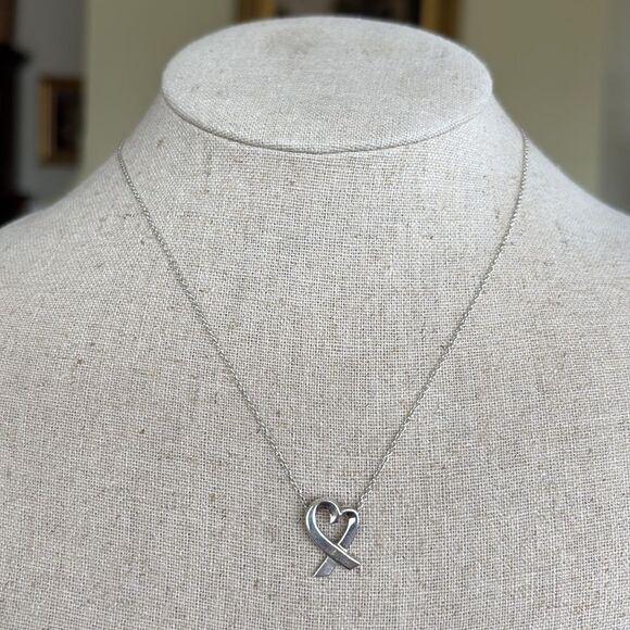 Tiffany & Co. Paloma Picasso Loving Heart Necklace Sterling Silver - Picture 4 of 7